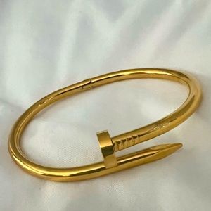 COPY - COPY - Open Nail Love Bracelet Cuff Gold (stainless steel) ✨